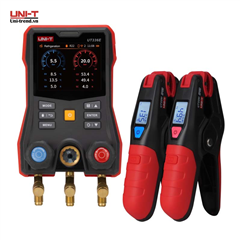 Máy đo áp suất lạnh điện tử UNI-T UT336E KIT kèm 2 kẹp không dây (60 Bar, 150°C, Wireless, IP54)