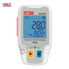 Bộ ghi dữ liệu nhiệt độ, độ ẩm UNI-T A56BT (-40℃~ 85°C, 0%~100%RH, IP54, Bluetooth, PC)