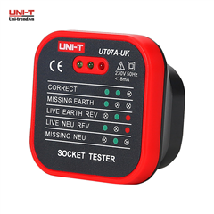 Thiết bị kiểm tra ổ cắm UNI-T UT07A-UK (230V, <18mA)