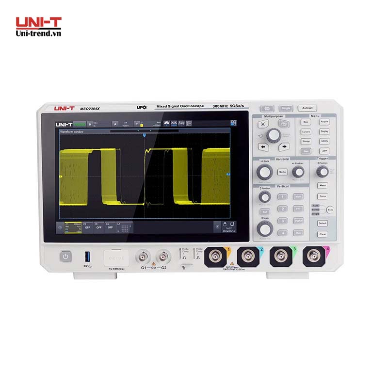 Máy hiện sóng số hỗn hợp UNI-T MSO2104X (100MHz, 5GSa/s, 100Mpts, 4+16CH, MSO)