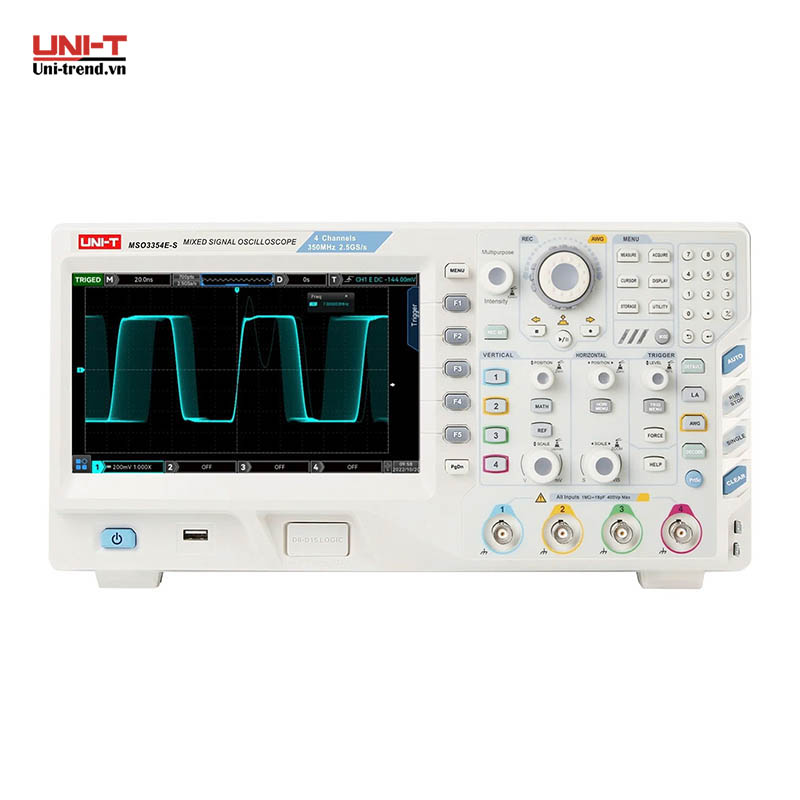 Máy hiện sóng số UNI-T MSO3504E-S (500MHz, 2.5GSa/s, 4+16CH, 250 Mpts)