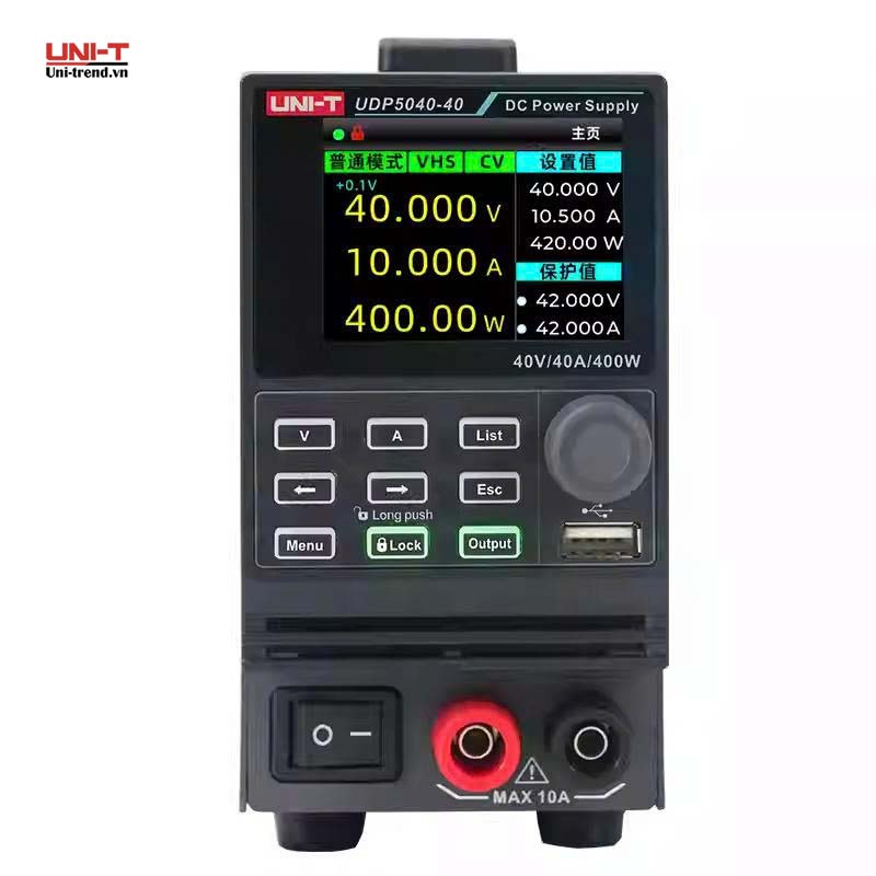 Nguồn điện DC lập trình UNI-T UDP5040-40 (40V, 40A, 400W, 1CH, Switching)