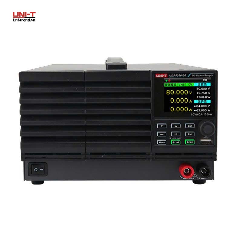 Nguồn điện DC lập trình UNI-T UDP5080-60 (80V, 60A, 1200W, 1CH, Switching)