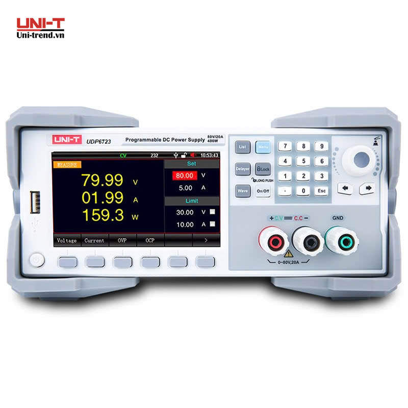 Nguồn điện DC lập trình UNI-T UDP6723 (80V, 40A, 850W, 1CH, Switching)