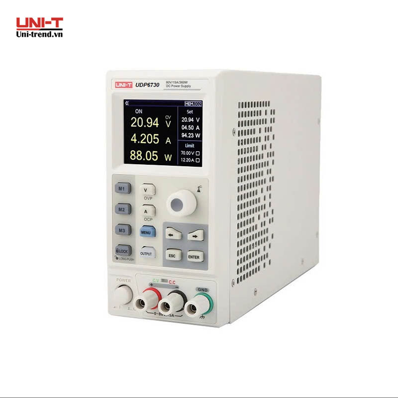 Nguồn điện DC lập trình UNI-T UDP6730 (40V, 30A, 360W, 1CH, Switching)
