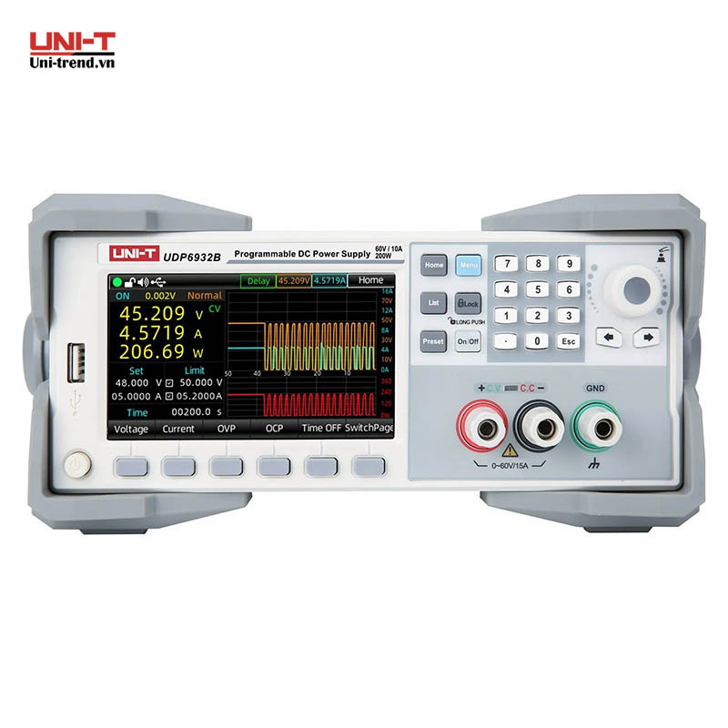 Nguồn điện DC lập trình UNI-T UDP6932B (60V, 10A, 200W, 1CH, Switching)