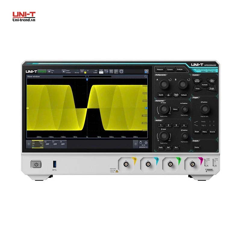 Máy hiện sóng độ phân giải cao UNI-T UPO2204HD (200MHz, 2.5GSa/s, 4CH)