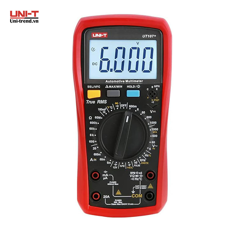 Đồng hồ vạn năng điện tử UNI-T UT107+ (1000V, 10A, 1000℃, VFC, RPM)