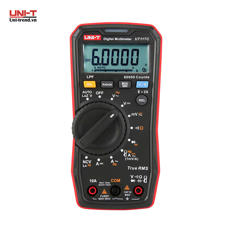 Đồng hồ vạn năng điện tử UNI-T UT117C (TrueRMS, Bluetooth, LoZ, LPF, Auto)