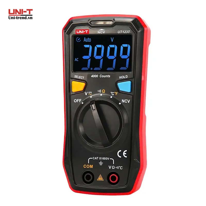 Đồng hồ vạn năng điện tử UNI-T UT123T (600V, 300℃, NCV, Auto)
