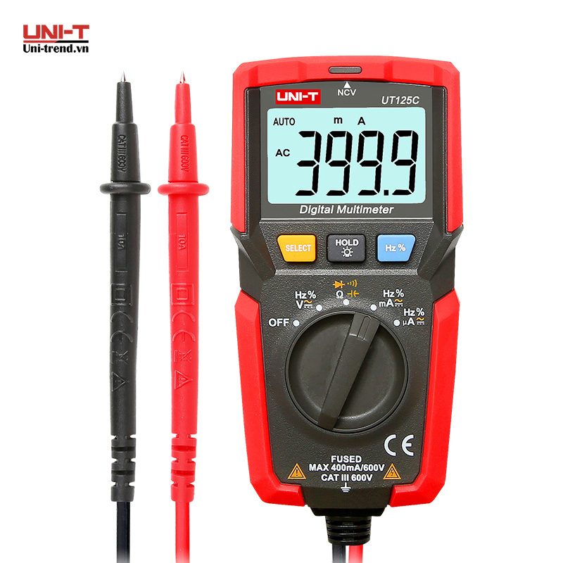 Đồng hồ vạn năng Mini UNI-T UT125C (600V, 400mA, NCV)