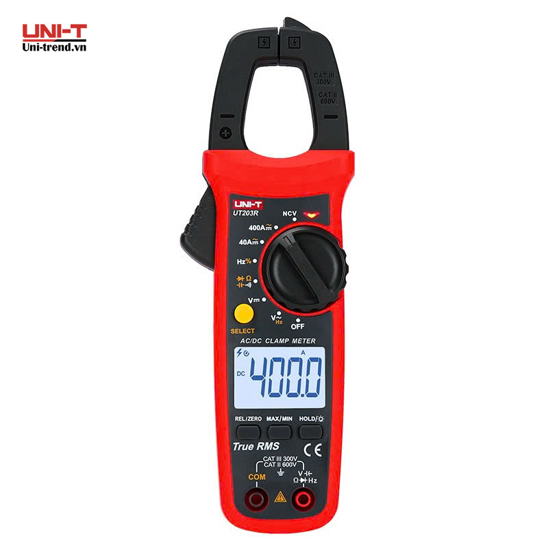 Ampe kìm điện tử UNI-T UT204+ (AC/DC 600A, TrueRMS)