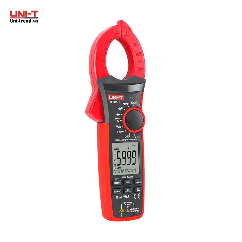 Ampe kìm điện tử UNI-T UT206B (AC 1000A, 1000V, TrueRMS, 1000℃)