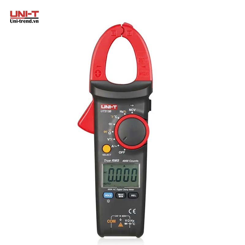 Ampe kìm điện tử UNI-T UT213B (AC 400A, 600V, 1000℃, TrueRMS)