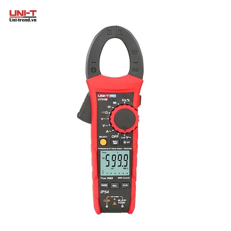 Ampe kìm điện tử UNI-T UT219E (AC 600A, 1000V, IP54, TrueRMS)