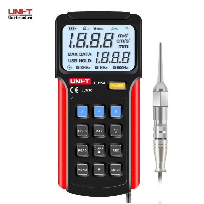 Máy đo độ rung UNI-T UT315A (0.1~199.9m/s², 0.01~19.99cm/s)