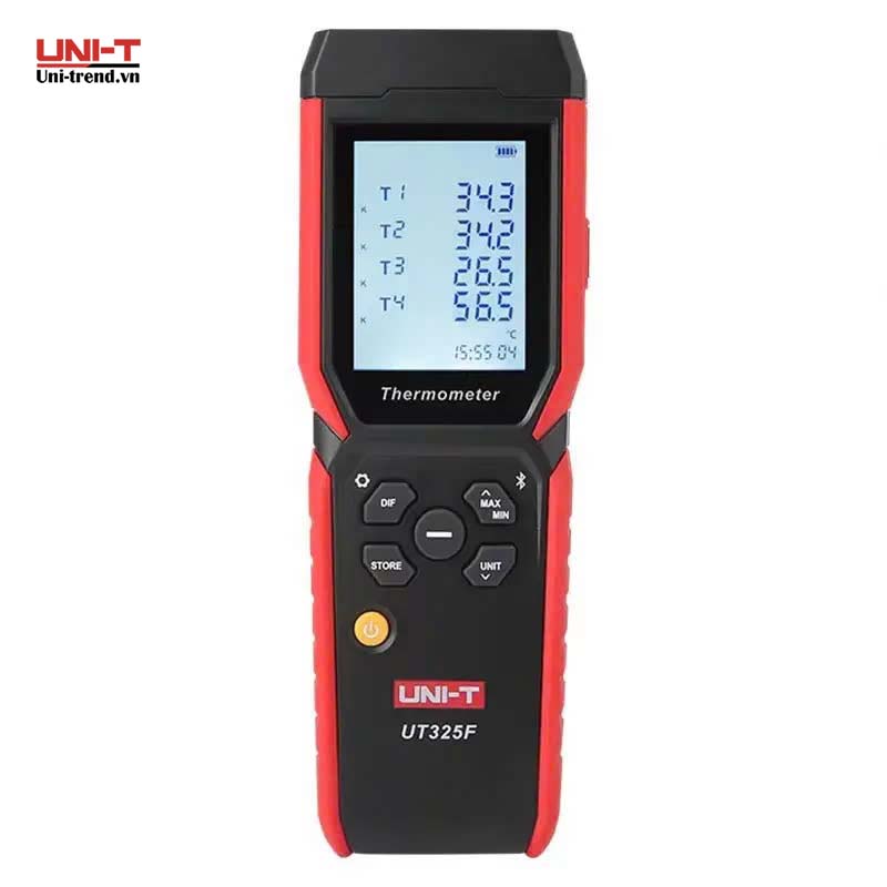 Máy đo nhiệt độ tiếp xúc UNI-T UT325F (4CH, Type-C, Bluetooth)