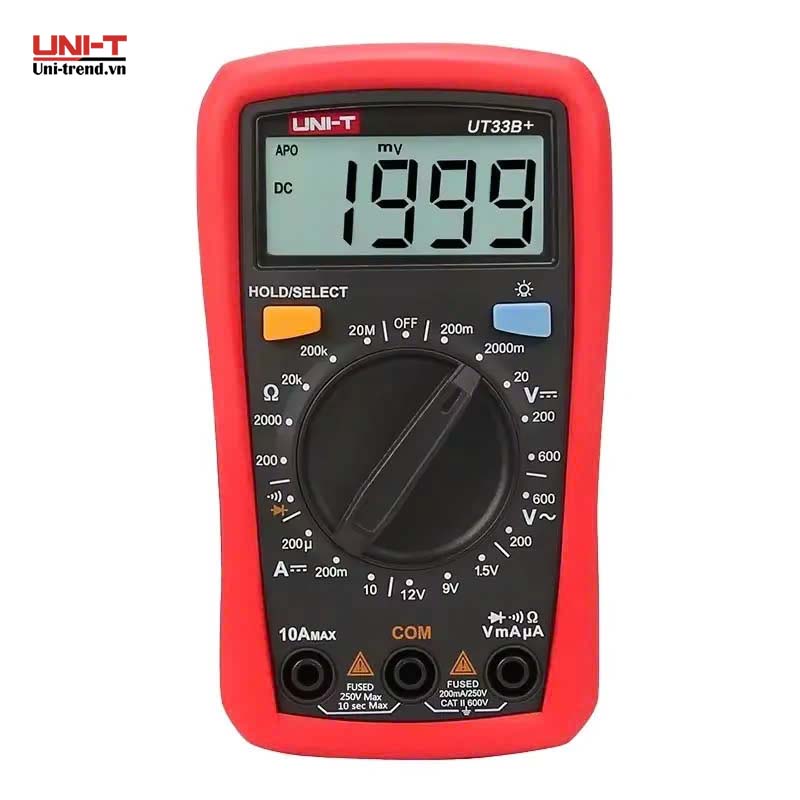 Đồng hồ vạn năng điện tử UNI-T UT33B+ (600V, 10A)