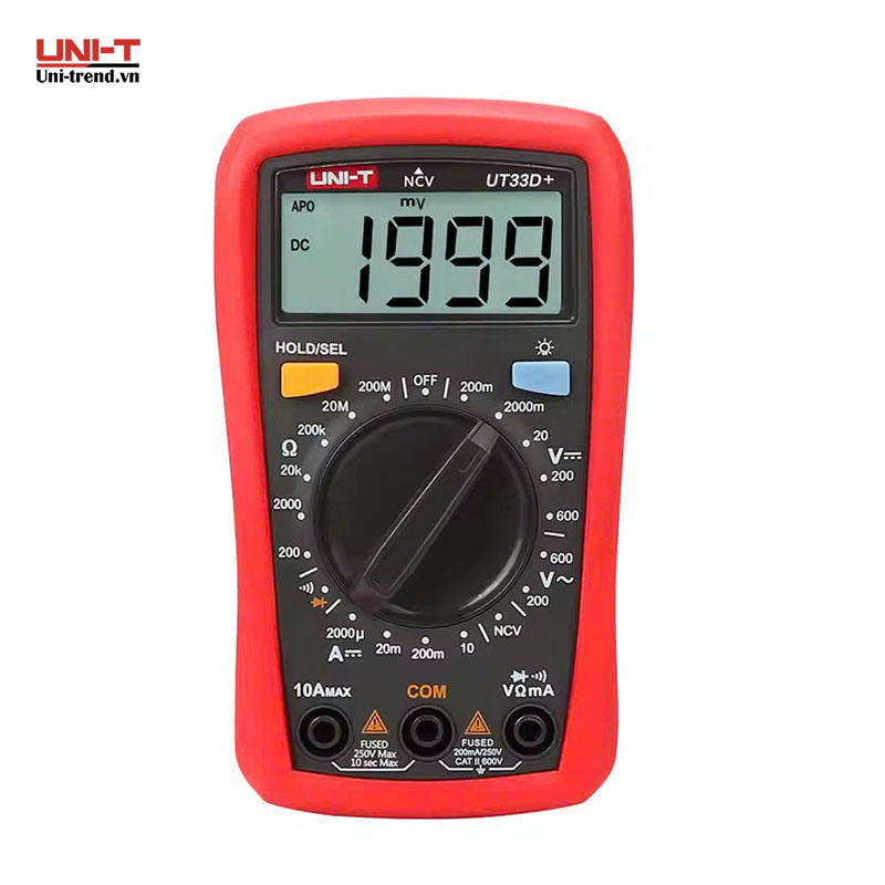 Đồng hồ vạn năng điện tử UNI-T UT33D+ (600V, 10A, NCV)