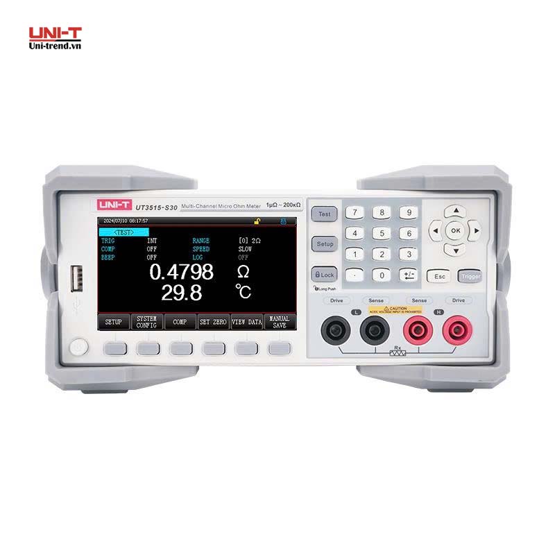 Máy đo điện trở thấp để bàn UNI-T UT3515-S20 (1μΩ-2MΩ, 0.05%, 20CH)