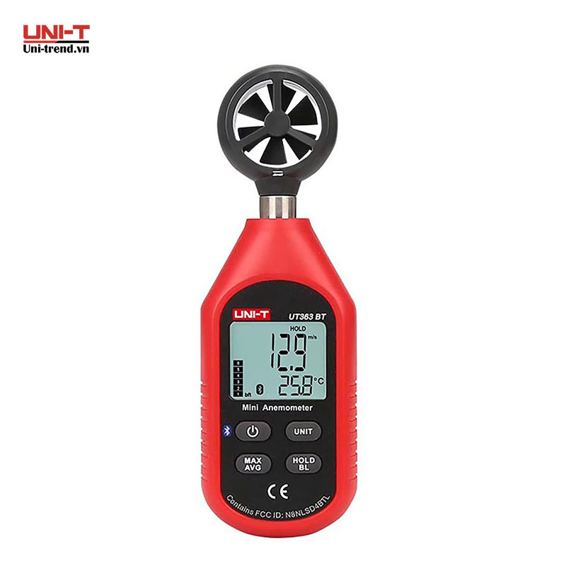 Máy đo vận tốc gió mini UNI-T UT363BT (0~30m/s, -10~50°C, Bluetooth)