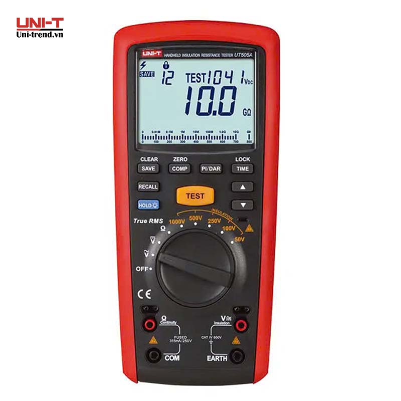 Máy đo điện trở cách điện UNI-T UT505A (20GΩ, 1000V, TrueRMS)