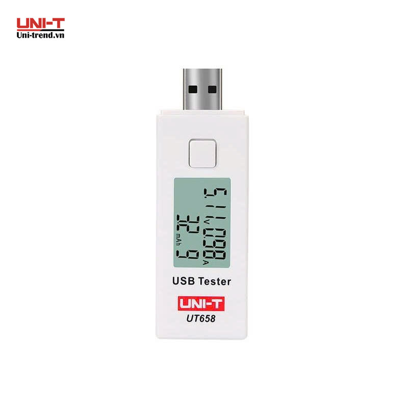 Thiết bị đo dòng điện, điện áp, công suất USB UNI-T UT658DUAL (24V, 5A, Type-A/Type-C)