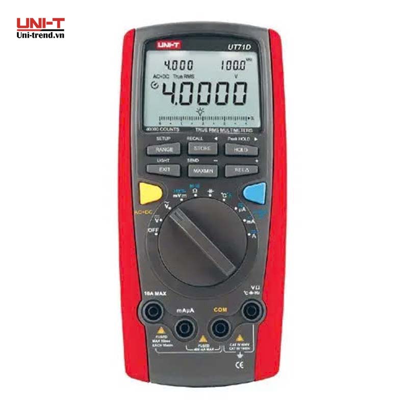 Đồng hồ vạn năng điện tử UNI-T UT71D (1000V, 10A, TrueRMS, 0.025%)