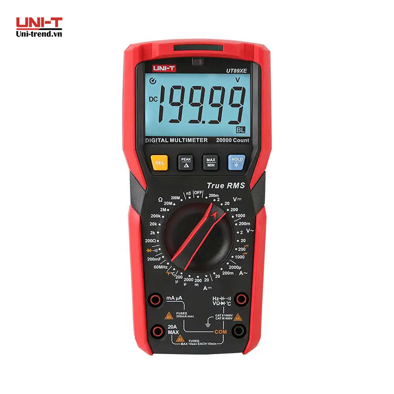 Đồng hồ vạn năng điện tử UNI-T UT89XE (1000V, 20A, TrueRMS, 1000℃)
