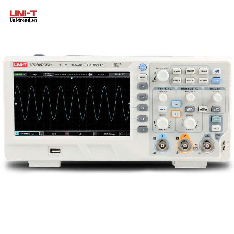 Máy hiện sóng số UNI-T UTD2052CEX+ (50MHz, 1GSa/s, 64kpts, 2CH)