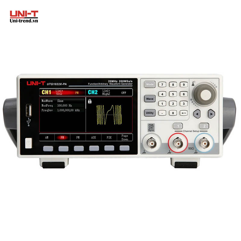Máy phát xung UNI-T UTG1022X-PA (20MHz, 200MSa/s, 4Kpts, 2 CH)