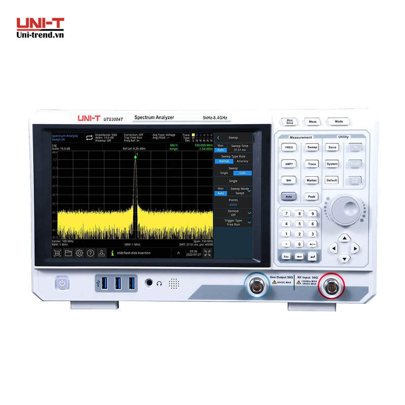 Máy phân tích tín hiệu UNI-T UTS3084T (9kHz~8.4GHz)
