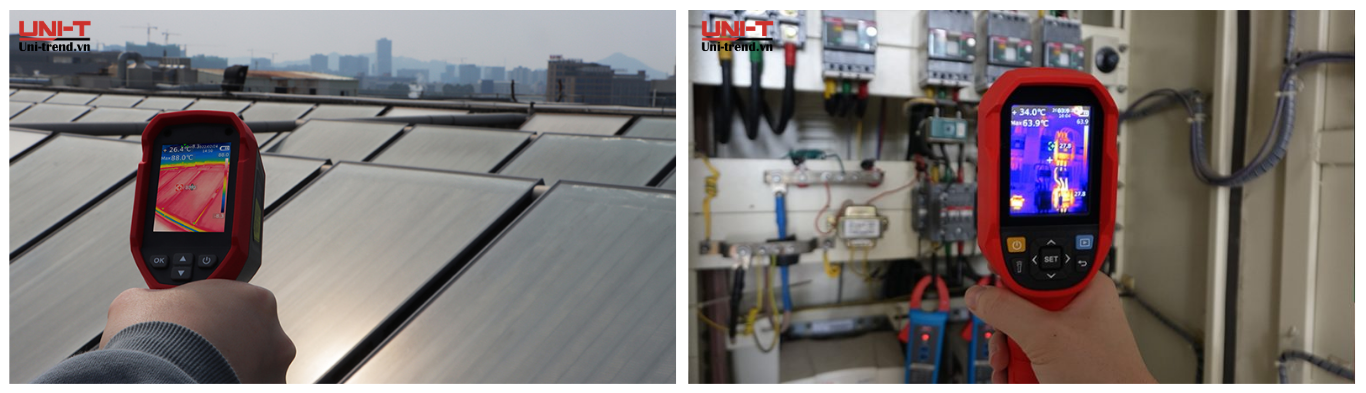 Camera nhiệt kiểm tra tủ điện, tấm pin mặt trời