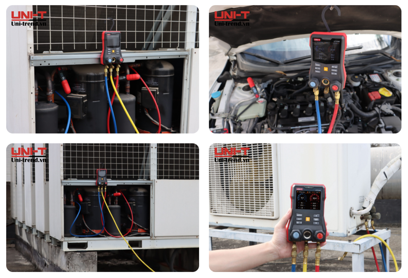 Bộ đồng hồ đo áp suất gas lạnh kỹ thuật số UNI-T UT336E đo Superheat và Subcooling